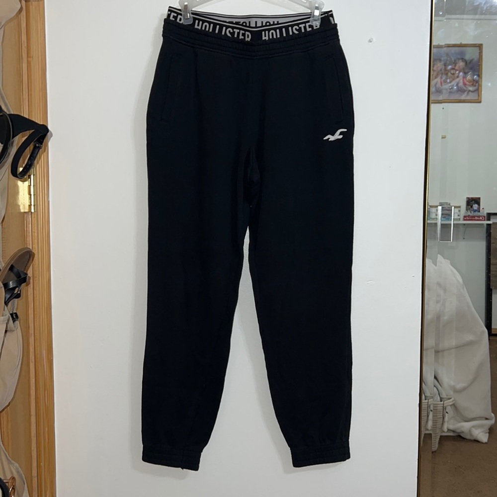 Hollister sweatpants, size small, black and white